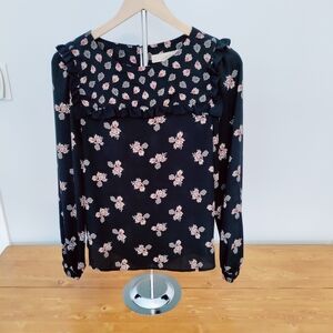LOFT Black Floral Women's Blouse